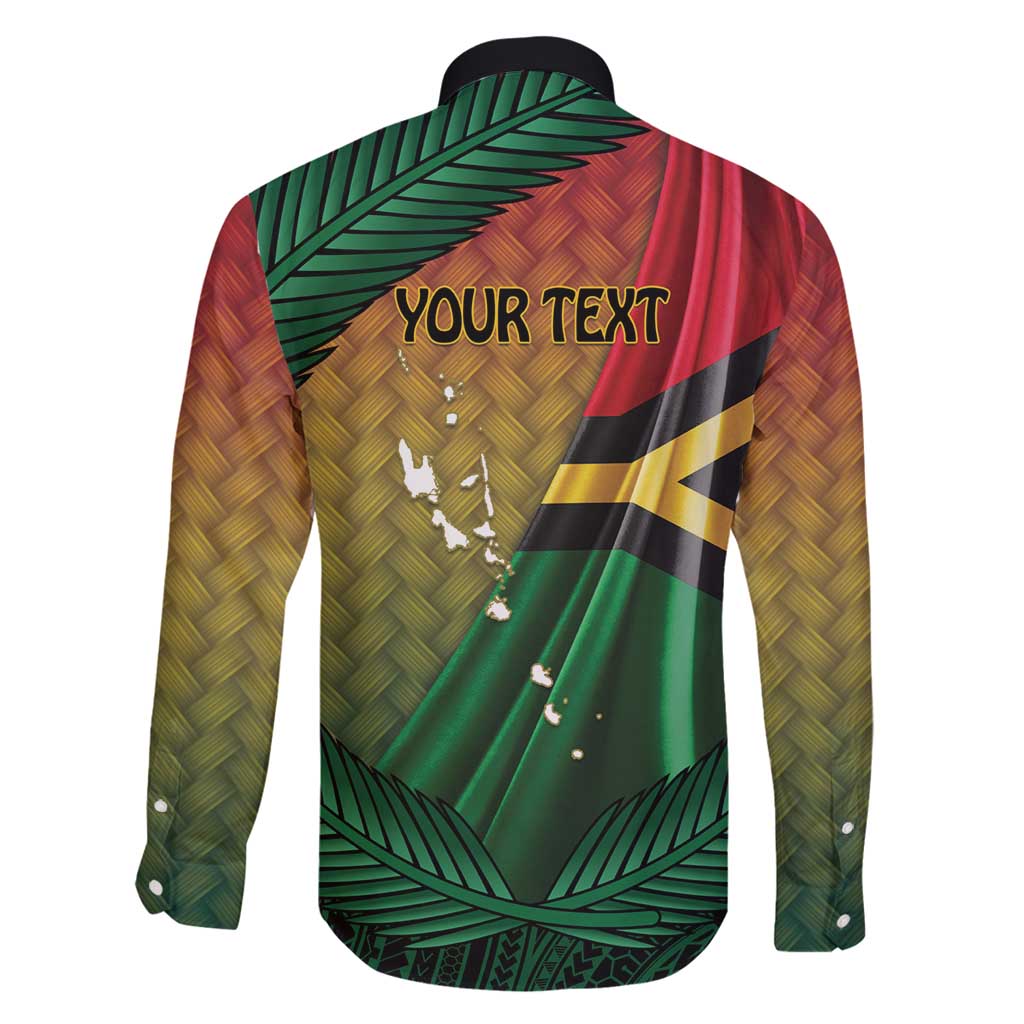 Personalised Long Live Vanuatu Independence Day Family Matching Long Sleeve Bodycon Dress and Hawaiian Shirt 45th Anniversary Woven Pattern - Polynesian Pride