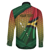 Personalised Long Live Vanuatu Independence Day Family Matching Off Shoulder Short Dress and Hawaiian Shirt 46th Anniversary Woven Pattern LT14 - Polynesian Pride