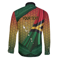 Personalised Long Live Vanuatu Independence Day Family Matching Short Sleeve Bodycon Dress and Hawaiian Shirt 45th Anniversary Woven Pattern - Polynesian Pride