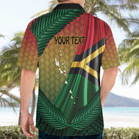 Personalised Long Live Vanuatu Independence Day Hawaiian Shirt 45th Anniversary Woven Pattern LT14 - Polynesian Pride