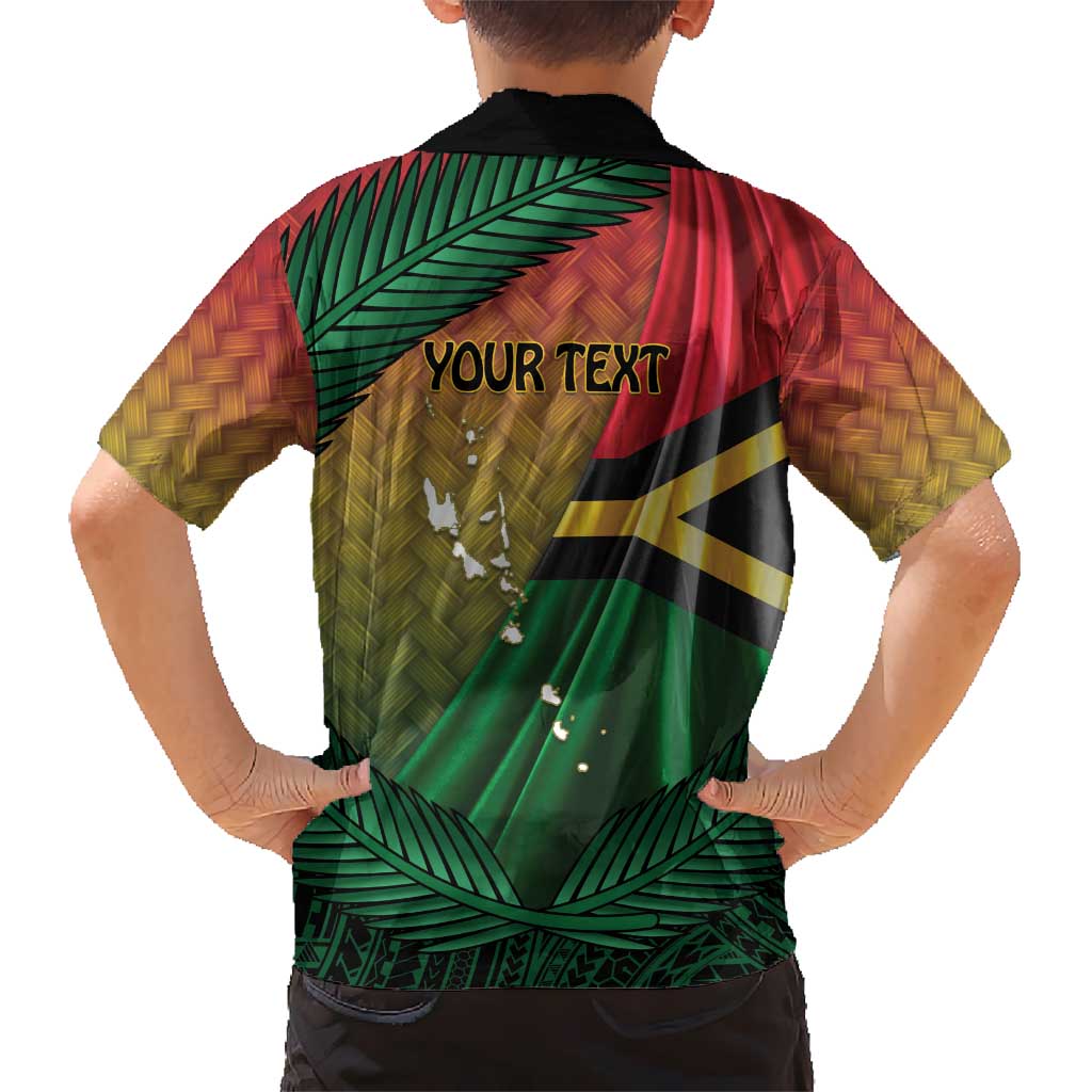 Personalised Long Live Vanuatu Independence Day Hawaiian Shirt 45th Anniversary Woven Pattern LT14 - Polynesian Pride