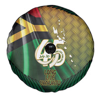 Long Live Vanuatu Independence Day Spare Tire Cover 45th Anniversary Woven Pattern - Polynesian Pride
