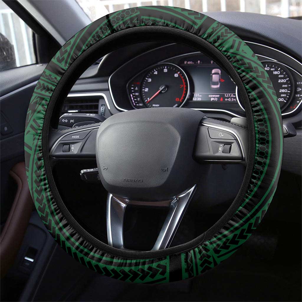 Long Live Vanuatu Independence Day Steering Wheel Cover 45th Anniversary Woven Pattern LT14 - Polynesian Pride