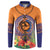 PNG New Ireland Province Button Sweatshirt Niu Ailan Necklace Polynesian Tattoo - Polynesian Pride