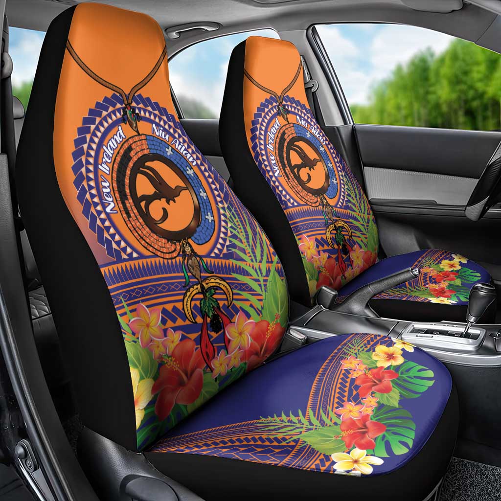 PNG New Ireland Province Car Seat Cover Niu Ailan Necklace Polynesian Tattoo - Polynesian Pride