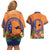 PNG New Ireland Province Couples Matching Off Shoulder Short Dress and Hawaiian Shirt Niu Ailan Necklace Polynesian Tattoo - Polynesian Pride