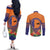 PNG New Ireland Province Couples Matching Off The Shoulder Long Sleeve Dress and Long Sleeve Button Shirt Niu Ailan Necklace Polynesian Tattoo - Polynesian Pride