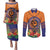 PNG New Ireland Province Couples Matching Puletasi and Long Sleeve Button Shirt Niu Ailan Necklace Polynesian Tattoo - Polynesian Pride