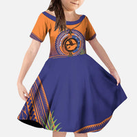 PNG New Ireland Province Family Matching Off The Shoulder Long Sleeve Dress and Hawaiian Shirt Niu Ailan Necklace Polynesian Tattoo - Polynesian Pride