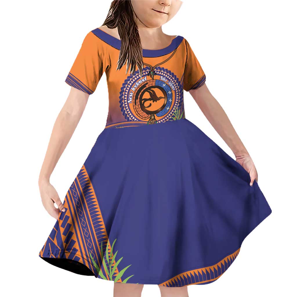 PNG New Ireland Province Family Matching Off Shoulder Short Dress and Hawaiian Shirt Niu Ailan Necklace Polynesian Tattoo - Polynesian Pride