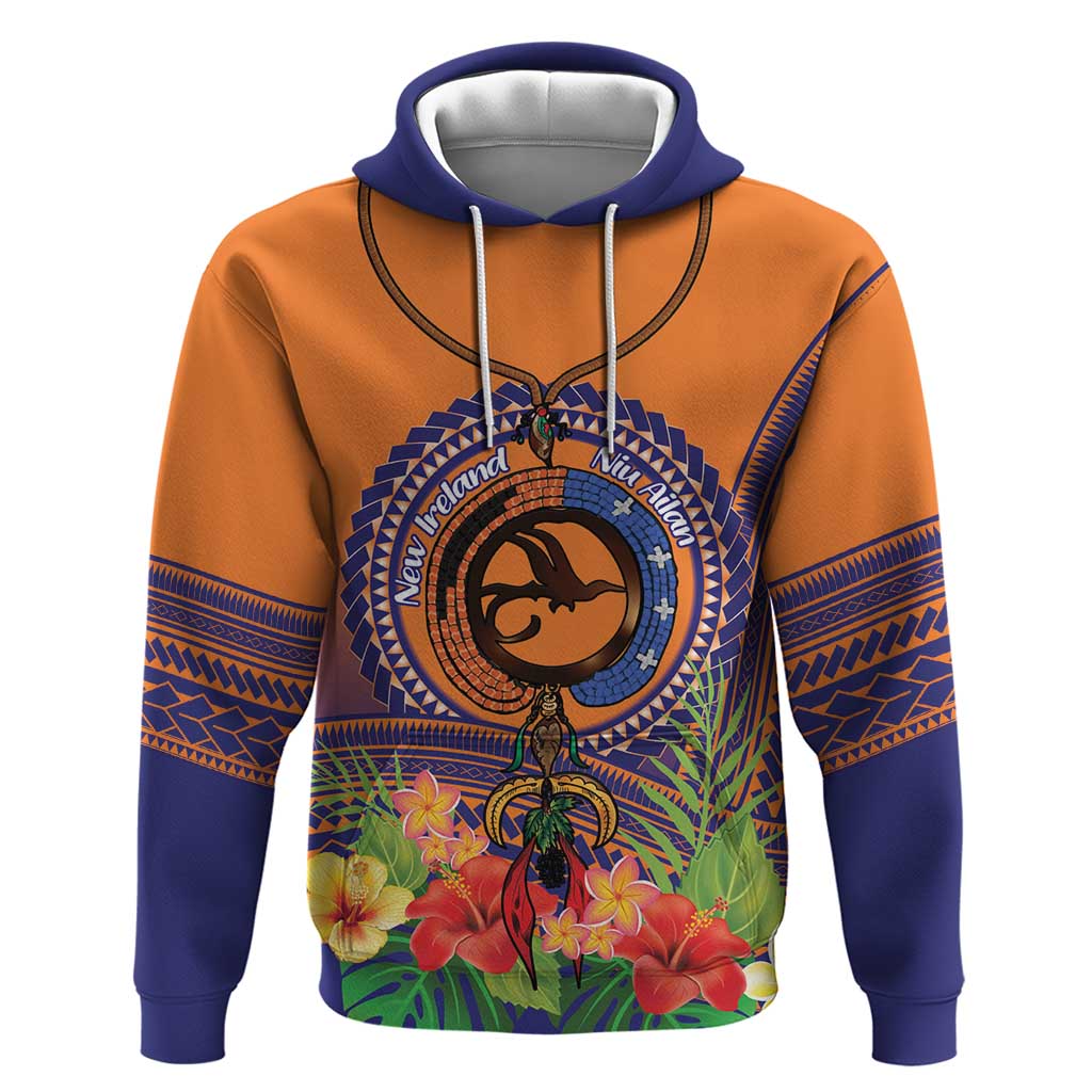 PNG New Ireland Province Hoodie Niu Ailan Necklace Polynesian Tattoo - Polynesian Pride