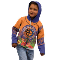 PNG New Ireland Province Kid Hoodie Niu Ailan Necklace Polynesian Tattoo - Polynesian Pride