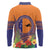 PNG New Ireland Province Long Sleeve Polo Shirt Niu Ailan Necklace Polynesian Tattoo - Polynesian Pride