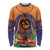 PNG New Ireland Province Long Sleeve Shirt Niu Ailan Necklace Polynesian Tattoo - Polynesian Pride