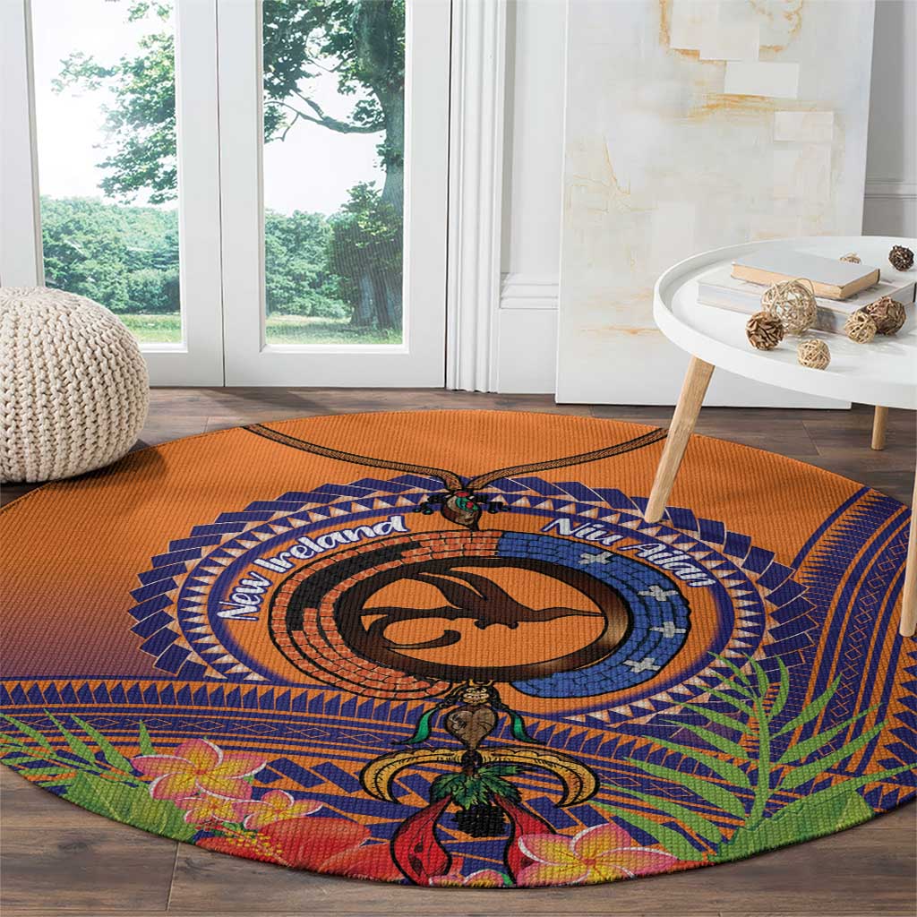 PNG New Ireland Province Round Carpet Niu Ailan Necklace Polynesian Tattoo - Polynesian Pride