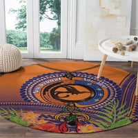 PNG New Ireland Province Round Carpet Niu Ailan Necklace Polynesian Tattoo - Polynesian Pride