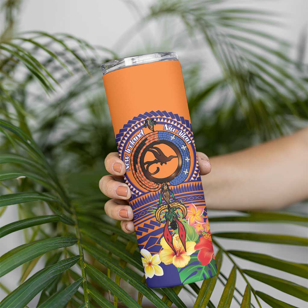 PNG New Ireland Province Skinny Tumbler Niu Ailan Necklace Polynesian Tattoo - Polynesian Pride