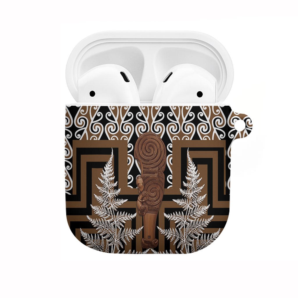 Wahaika New Zealand AirPods Case Maori Weapon Kowhaiwhai Fern Poutama Motifs