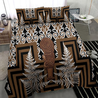 Wahaika New Zealand Bedding Set Maori Weapon Kowhaiwhai Fern Poutama Motifs