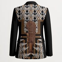Wahaika New Zealand Blazer Maori Weapon Kowhaiwhai Fern Poutama Motifs