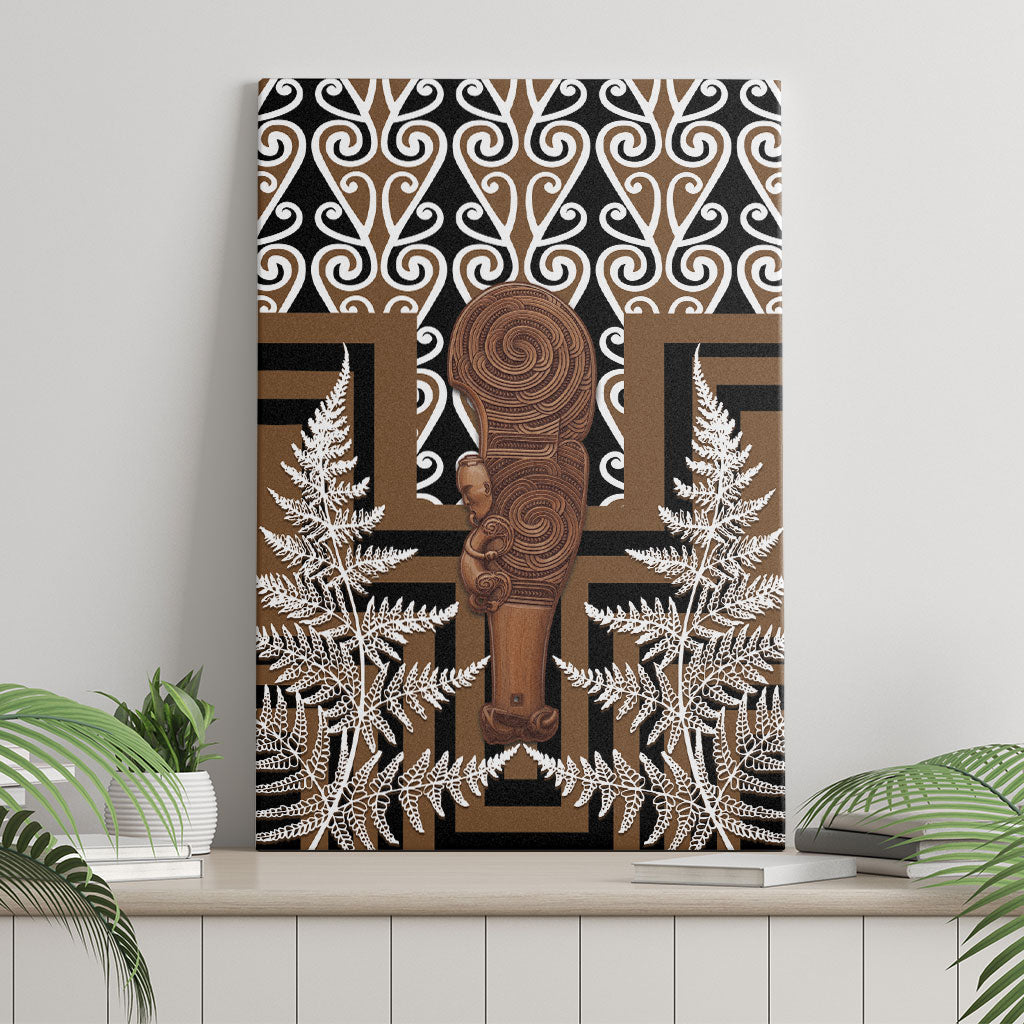 Wahaika New Zealand Canvas Wall Art Maori Weapon Kowhaiwhai Fern Poutama Motifs