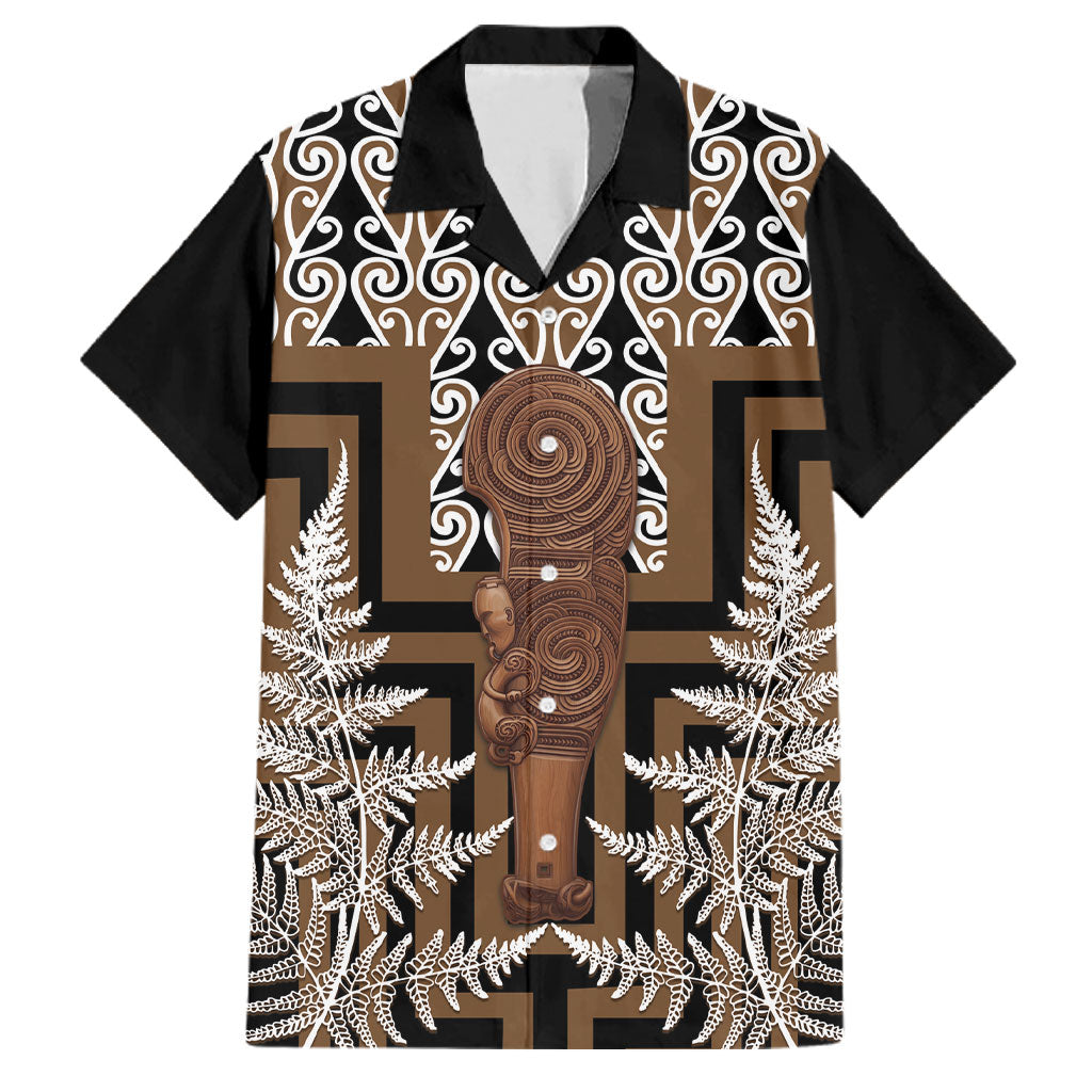 Wahaika New Zealand Family Matching Mermaid Dress and Hawaiian Shirt Maori Weapon Kowhaiwhai Fern Poutama Motifs