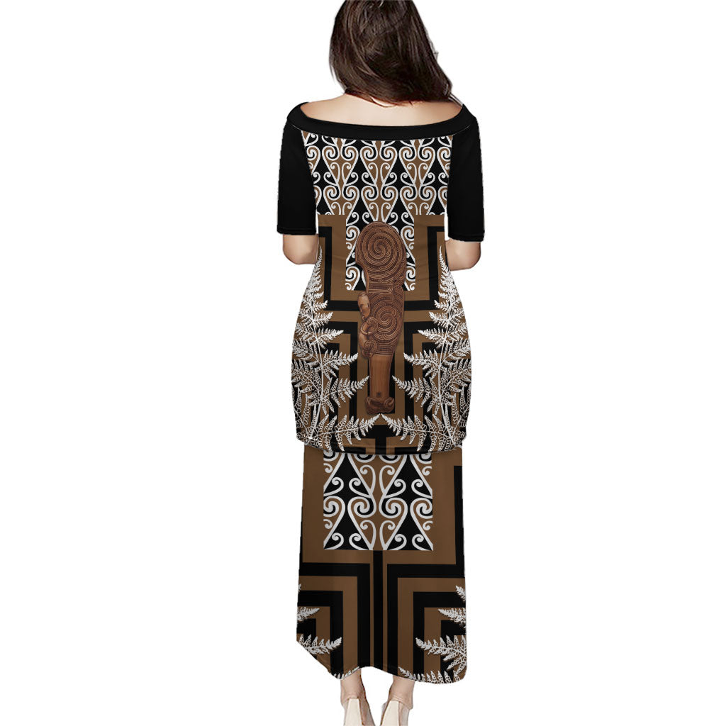 Wahaika New Zealand Family Matching Puletasi and Hawaiian Shirt Maori Weapon Kowhaiwhai Fern Poutama Motifs