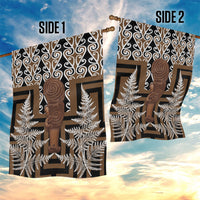 Wahaika New Zealand Garden Flag Maori Weapon Kowhaiwhai Fern Poutama Motifs