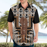 Wahaika New Zealand Hawaiian Shirt Maori Weapon Kowhaiwhai Fern Poutama Motifs