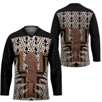 Wahaika New Zealand Hockey Jersey Maori Weapon Kowhaiwhai Fern Poutama Motifs