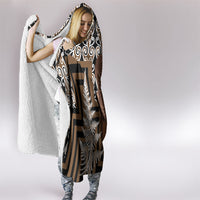 Wahaika New Zealand Hooded Blanket Maori Weapon Kowhaiwhai Fern Poutama Motifs