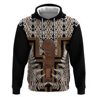 Wahaika New Zealand Hoodie Maori Weapon Kowhaiwhai Fern Poutama Motifs