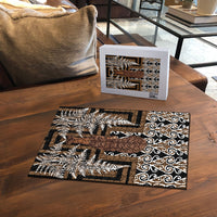 Wahaika New Zealand Puzzle Maori Weapon Kowhaiwhai Fern Poutama Motifs