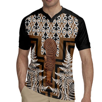 Wahaika New Zealand Rugby Jersey Maori Weapon Kowhaiwhai Fern Poutama Motifs