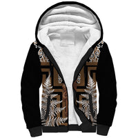 Wahaika New Zealand Sherpa Hoodie Maori Weapon Kowhaiwhai Fern Poutama Motifs