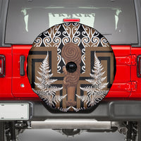 Wahaika New Zealand Spare Tire Cover Maori Weapon Kowhaiwhai Fern Poutama Motifs
