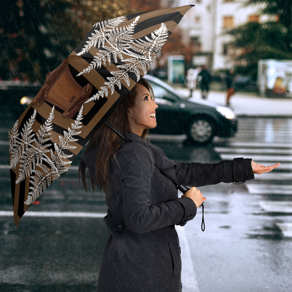 Wahaika New Zealand Umbrella Maori Weapon Kowhaiwhai Fern Poutama Motifs