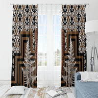 Wahaika New Zealand Window Curtain Maori Weapon Kowhaiwhai Fern Poutama Motifs