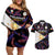 Philippines Football Couples Matching Off Shoulder Short Dress and Hawaiian Shirt 2023 World Cup Go Filipinas Feather Black Version LT14 Black - Polynesian Pride