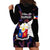 Philippines Football Hoodie Dress 2023 World Cup Go Filipinas Feather Black Version LT14 - Polynesian Pride