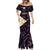 Custom Philippines Football Mermaid Dress 2023 World Cup Go Filipinas Feather Black Version LT14 - Polynesian Pride