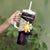 Custom Philippines Football Tumbler With Handle World Cup Go Filipinas Feather Black Version