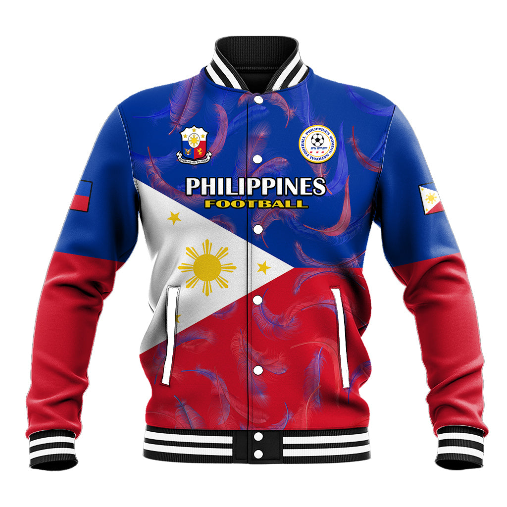 Philippines Football Baseball Jacket 2023 World Cup Go Filipinas Feather Flag Version LT14 Unisex Blue - Polynesian Pride