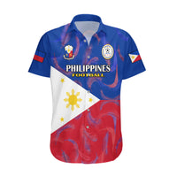 Philippines Football Hawaiian Shirt 2023 World Cup Go Filipinas Feather Flag Version LT14 Blue - Polynesian Pride
