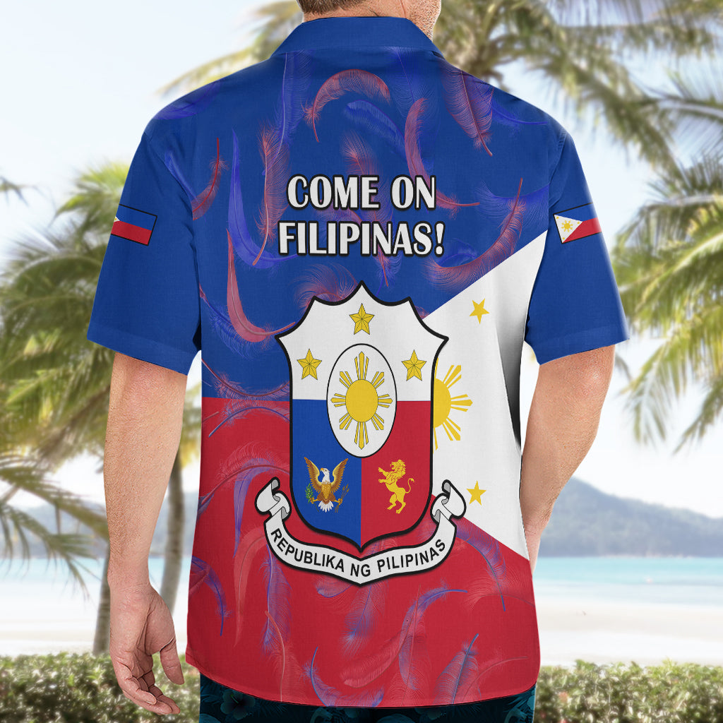 Philippines Football Hawaiian Shirt 2023 World Cup Go Filipinas Feather Flag Version LT14 - Polynesian Pride