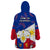 Philippines Football Wearable Blanket Hoodie 2023 World Cup Go Filipinas Feather Flag Version LT14 - Polynesian Pride