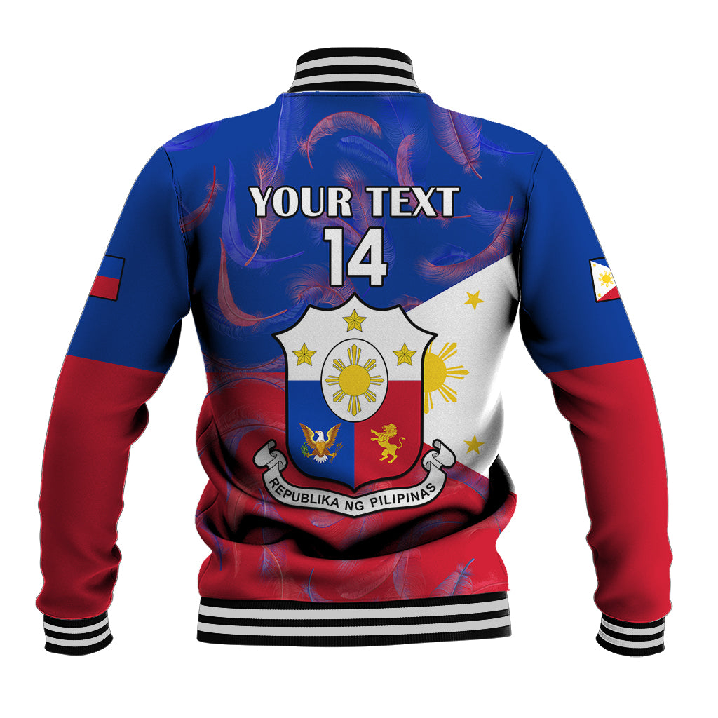 Custom Philippines Football Baseball Jacket 2023 World Cup Go Filipinas Feather Flag Version LT14 - Polynesian Pride