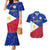 Custom Philippines Football Couples Matching Mermaid Dress And Hawaiian Shirt 2023 World Cup Go Filipinas Feather Flag Version LT14 Blue - Polynesian Pride