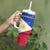 Custom Philippines Football Tumbler With Handle World Cup Go Filipinas Feather Flag Version