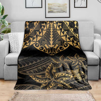 Black and Gold Polynesia Blanket Plumeria Tattoo With Polynesian Pattern LT14 - Polynesian Pride